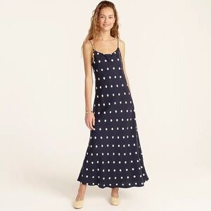J. Crew Polka Dot Maxi Dress in Navy and White